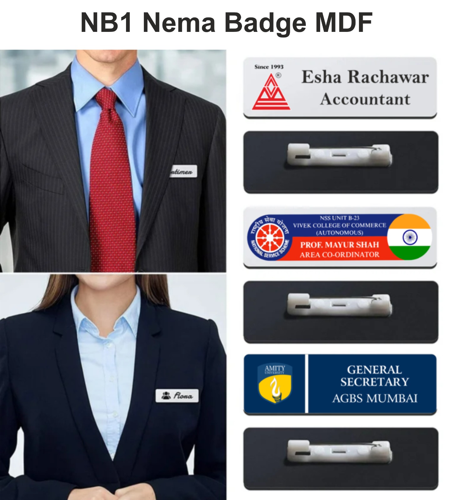 NB1 MDF Name Badge