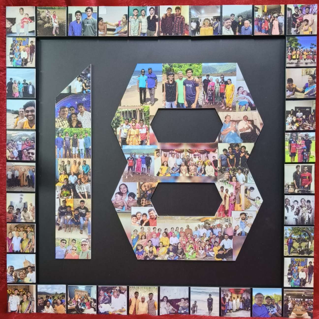 JFR34- Border Collage  Embossed Frame