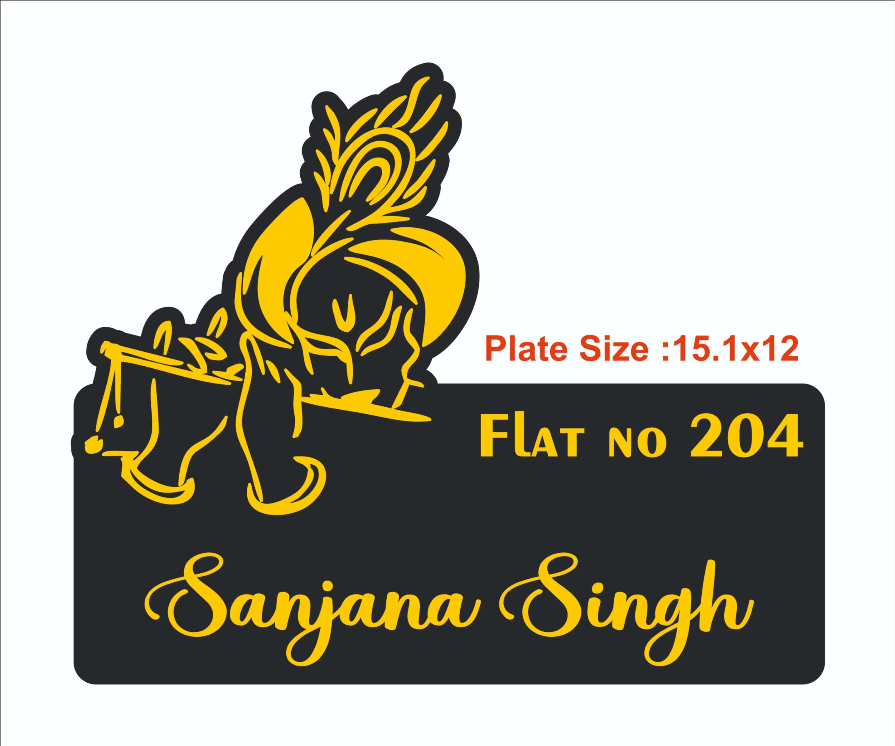 NP31 Acrylic Name Plate