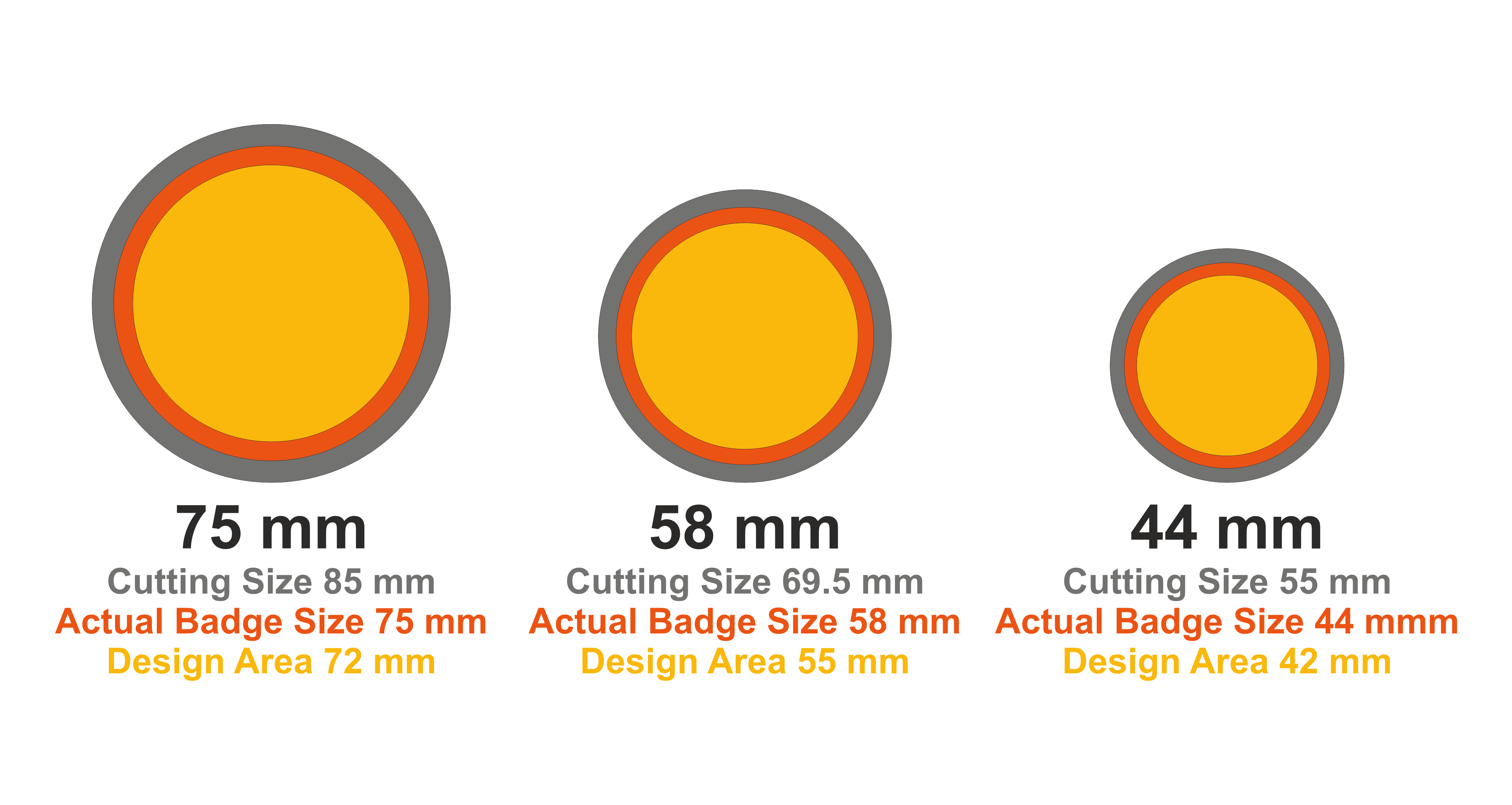 BD1 Button Badge Sizes
