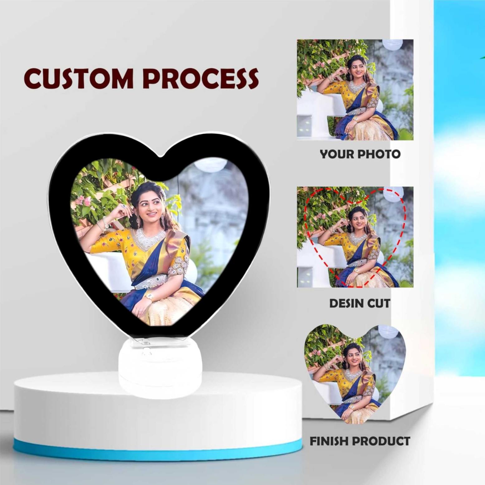 PM4 MEGIK Mirror Photo Frame with LED Lights