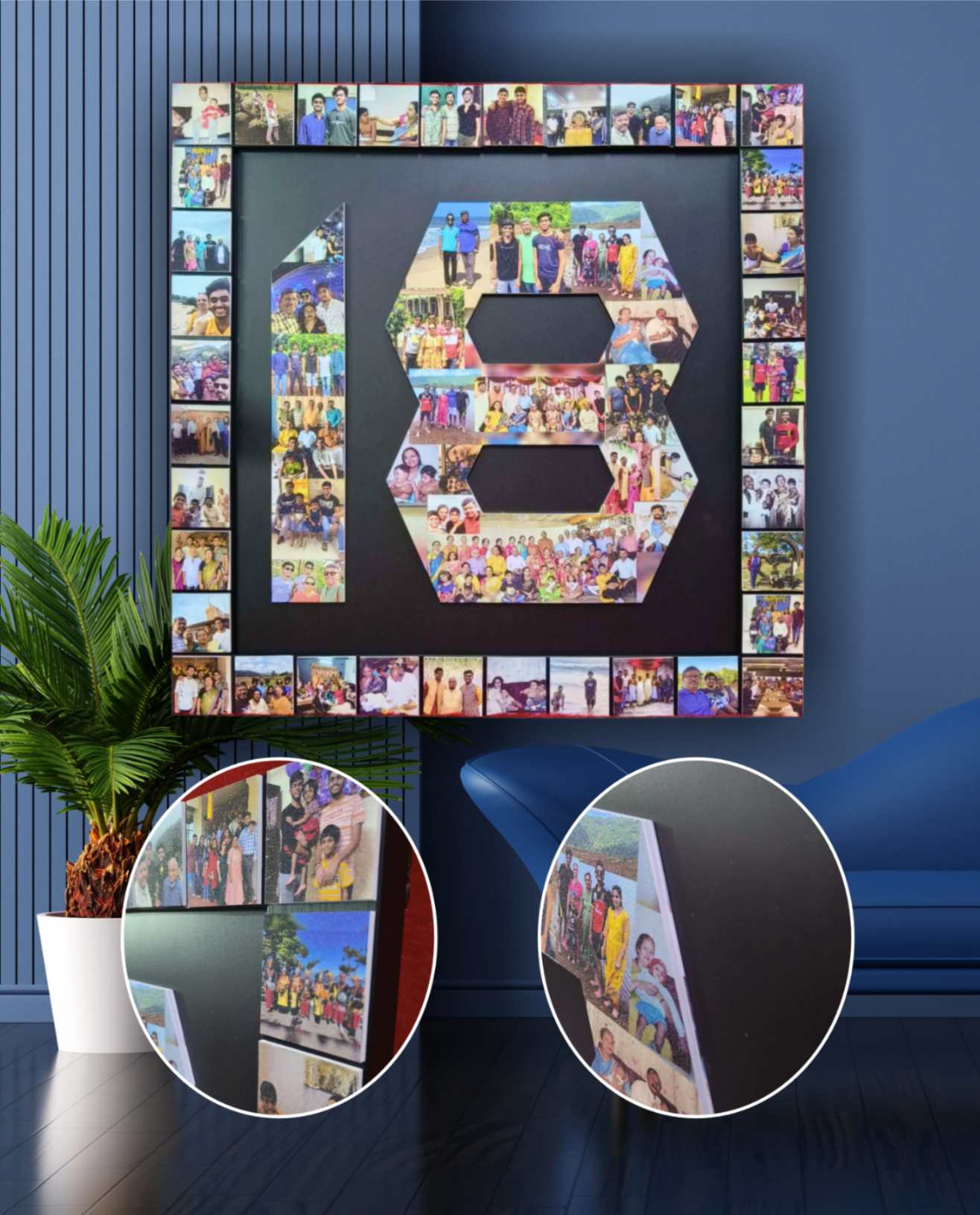 JFR34- Border Collage  Embossed Frame