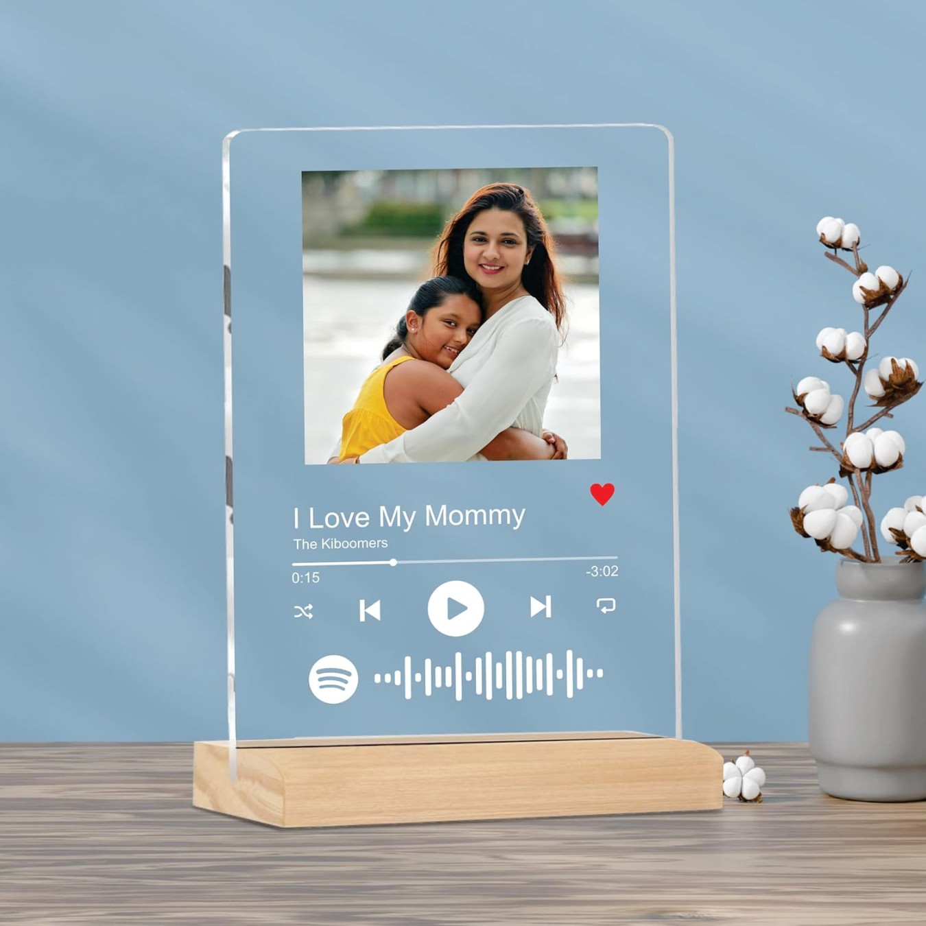 FR18 - Spotify Plaque with Wood Stand (Size:6x9")
