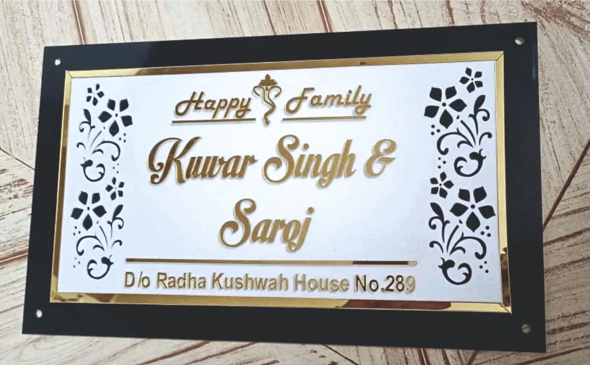 NP24 Acrylic Name Plate