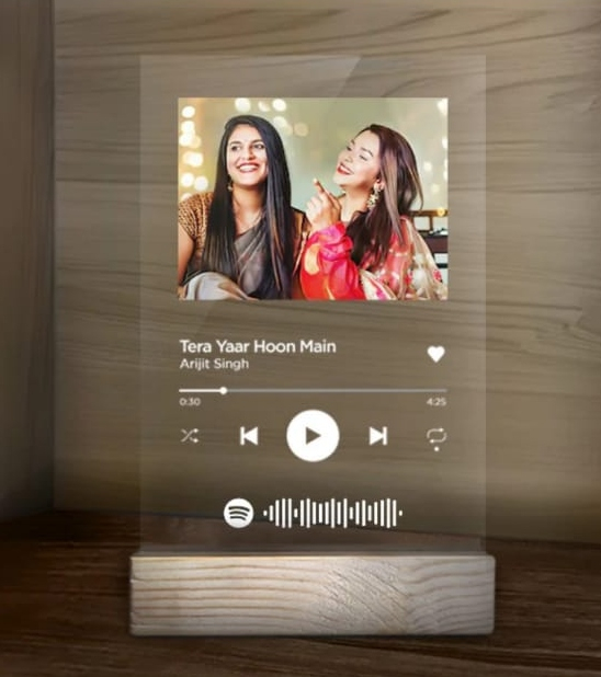 FR18 - Spotify Plaque with Wood Stand (Size:6x9")