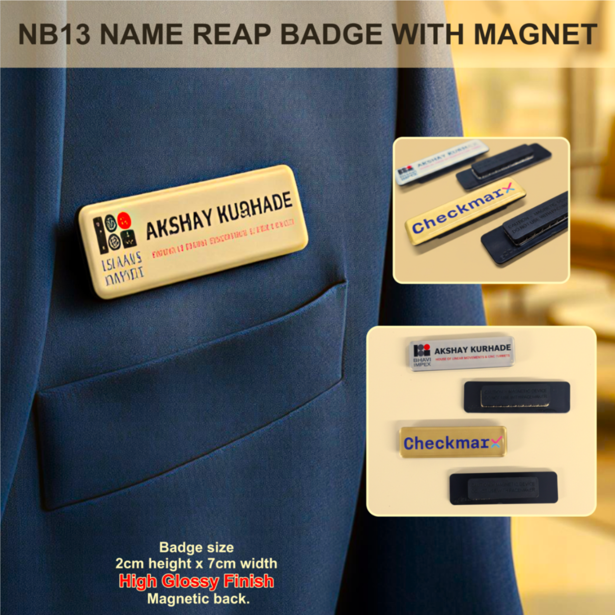 NB13 NAME REAP BADGE WITH MAGNET