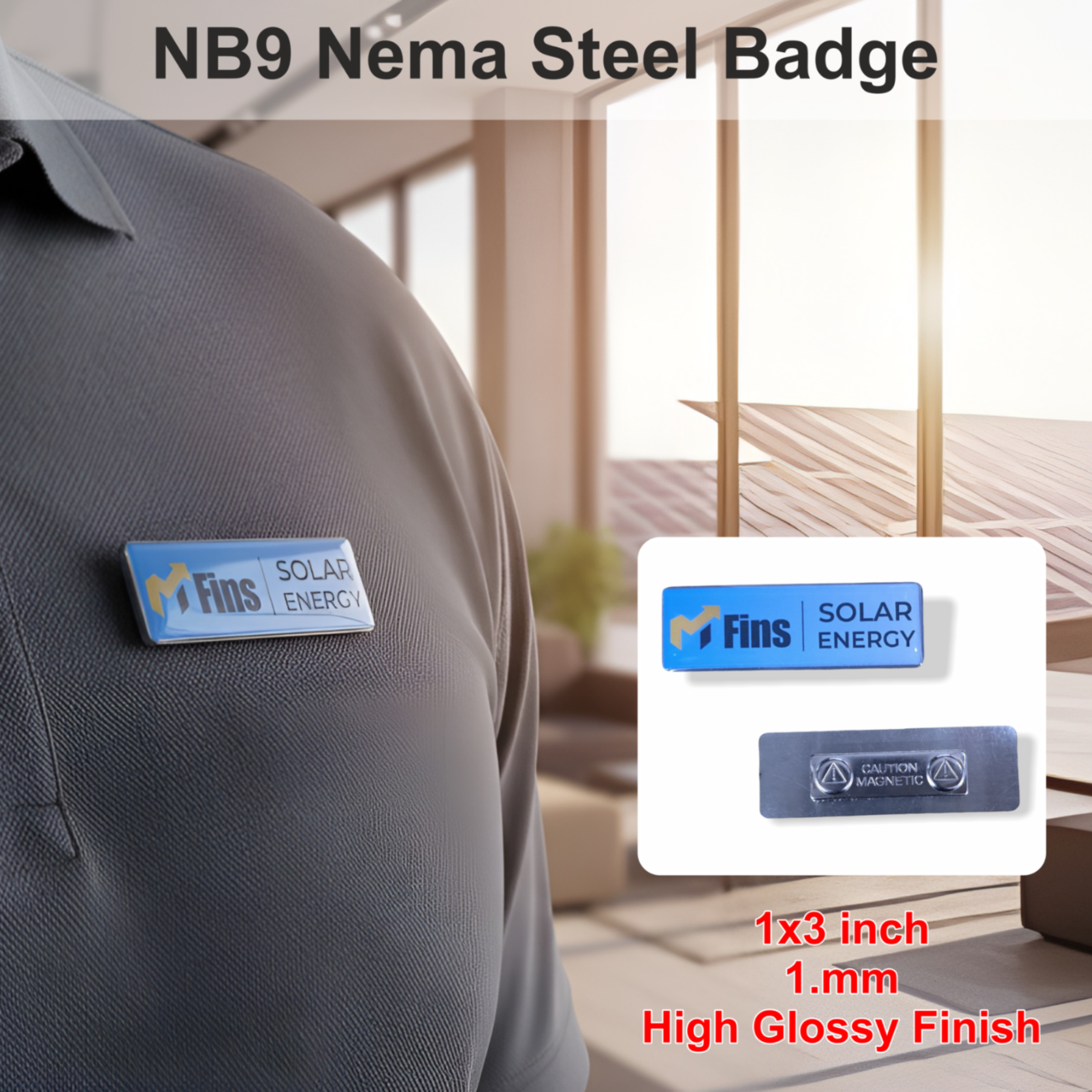 NB9 Nema Steel Badge