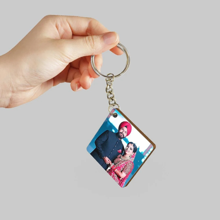 K2 Square Keychain 1 Side Print MDF