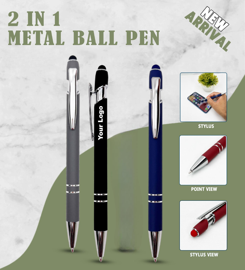 P23 2 IN 1 METAL BALL PEN