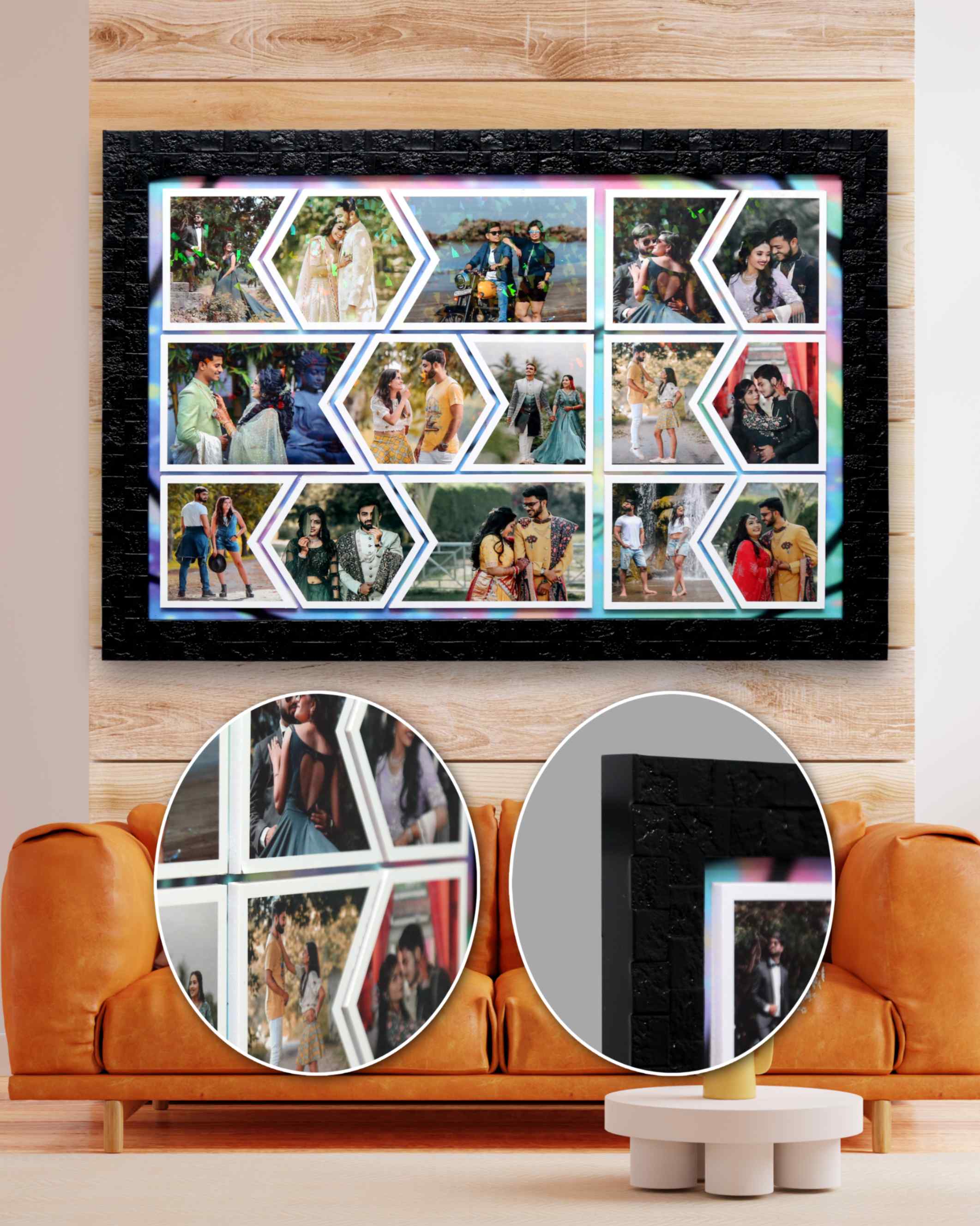 JFR41 15 Photos Unique  Collage Embossed Frame