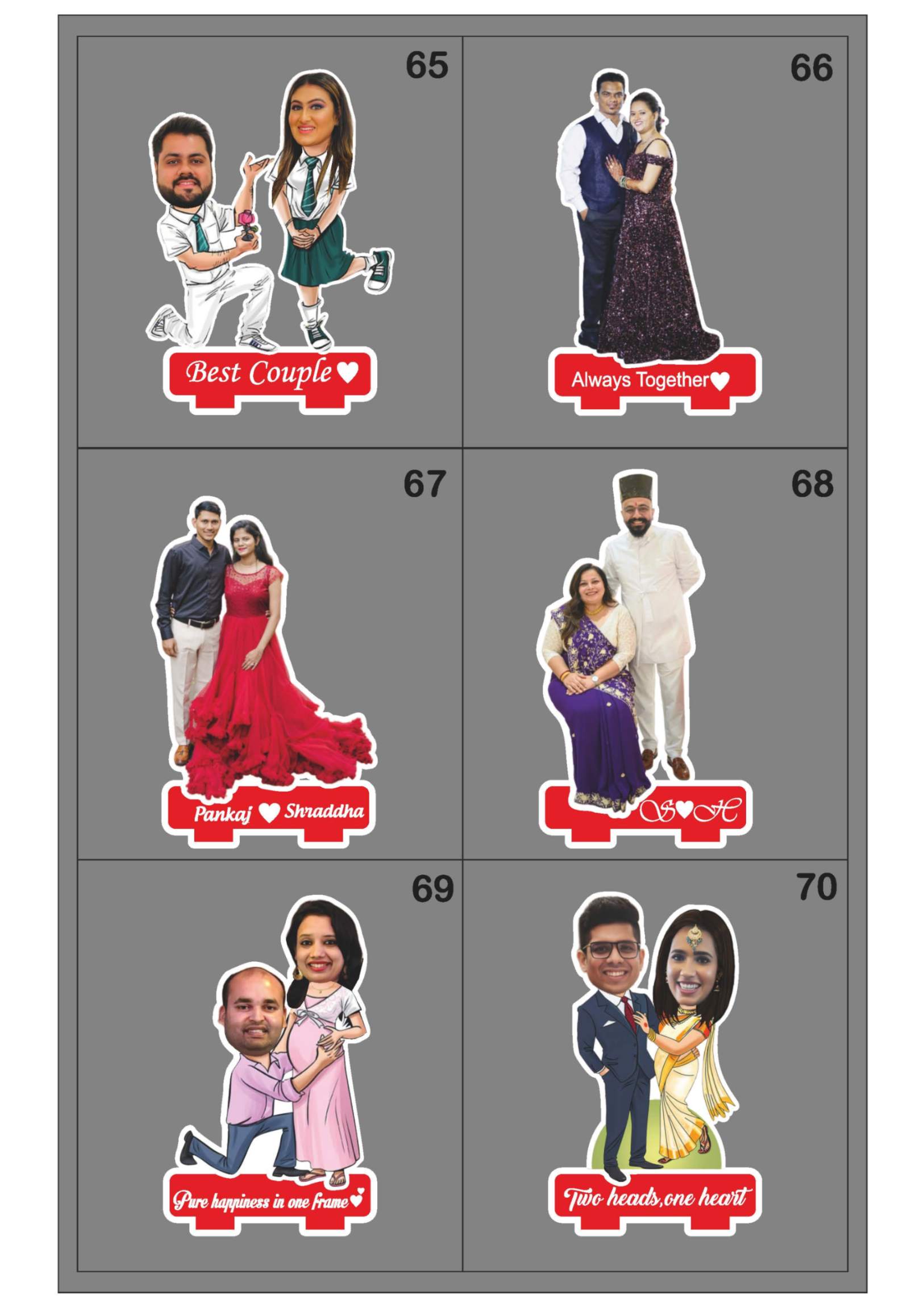 PC2 Personalized Caricature Couple