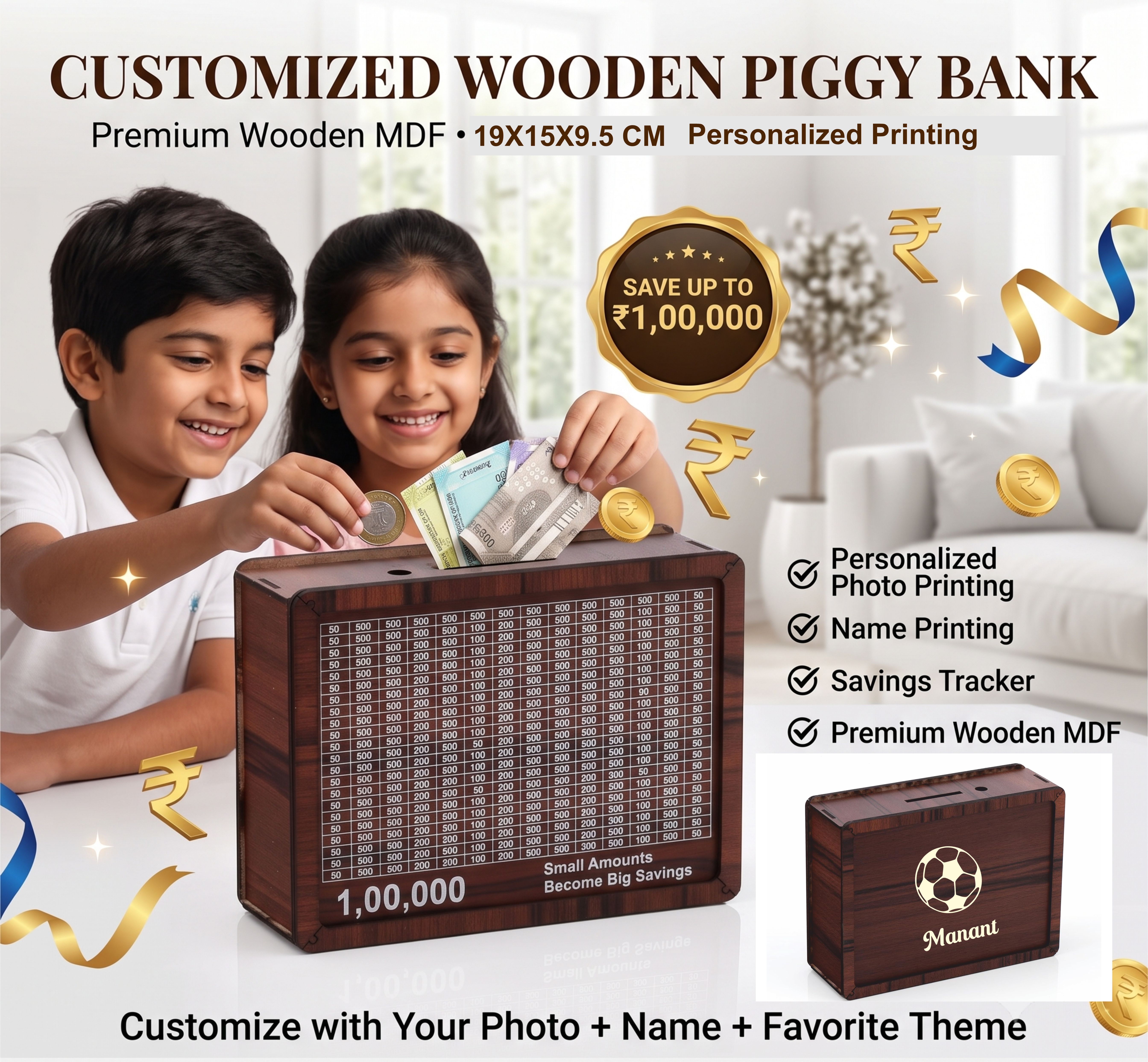 PB3 Customized Piggy Bank small