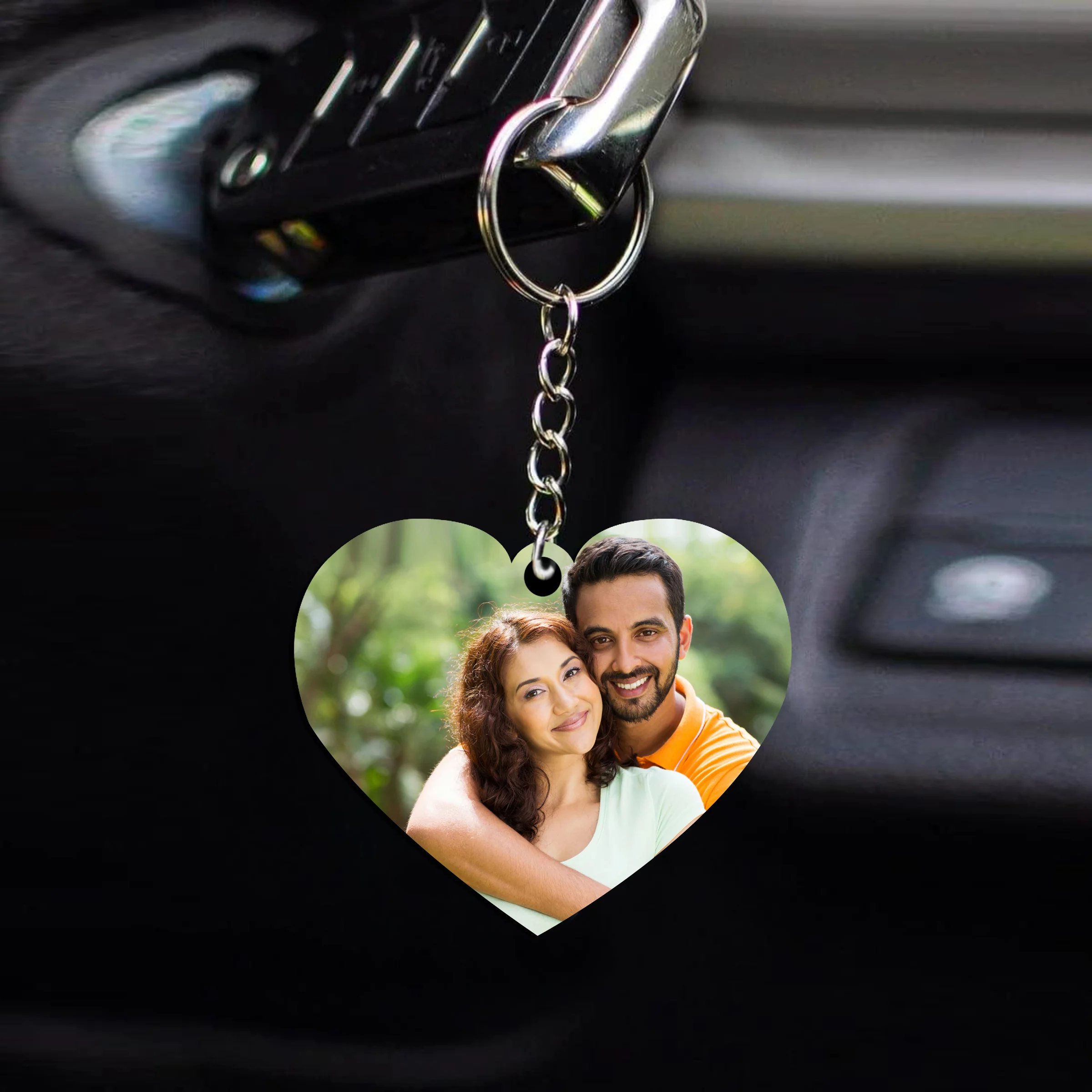 K3 Heart  Keychain 1 Side Print MDF