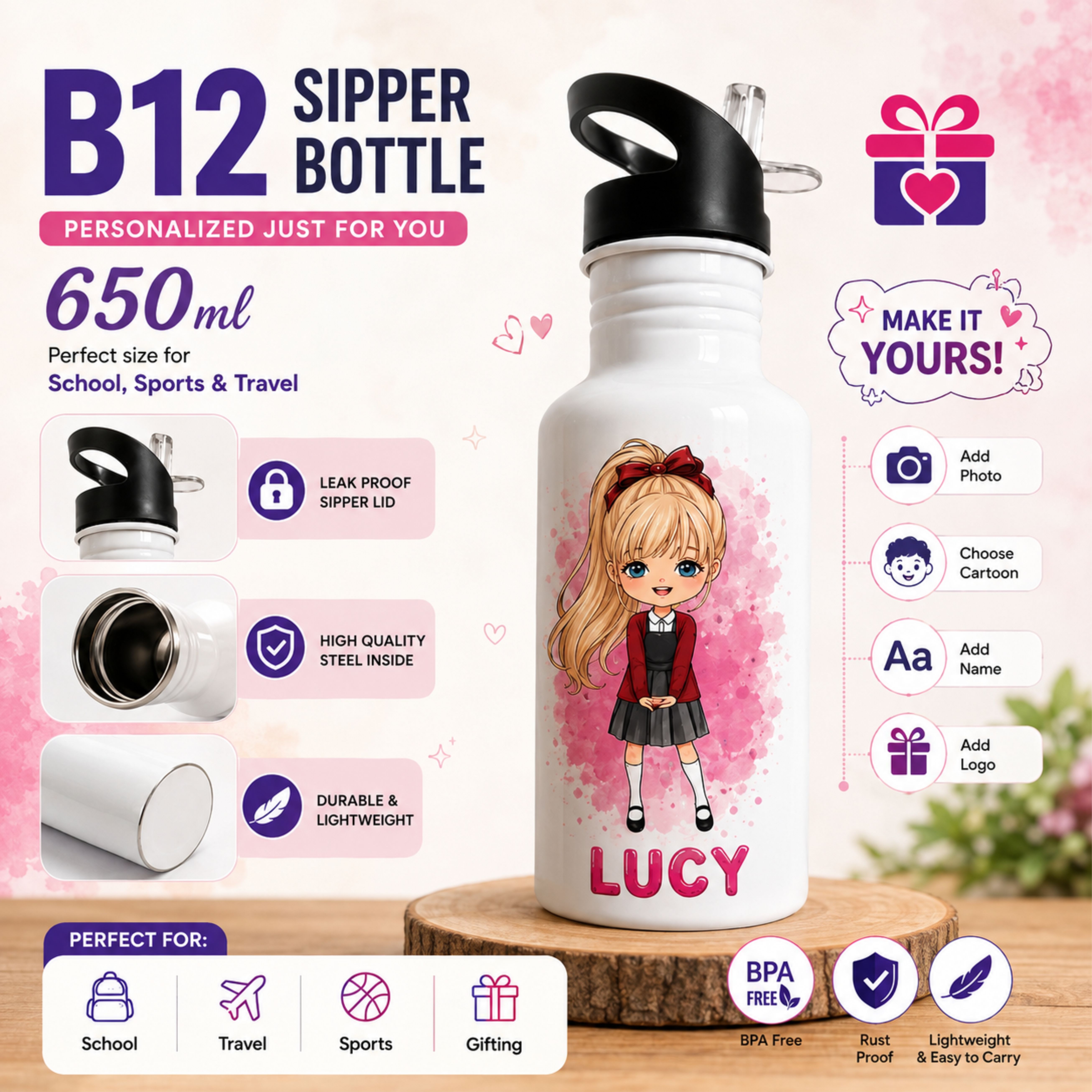 B12 Sipper Bottle
